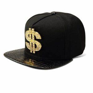 Brand New Vogue Bling Diamond US Dollar $ Sign Money Baseball Snapback Hat.